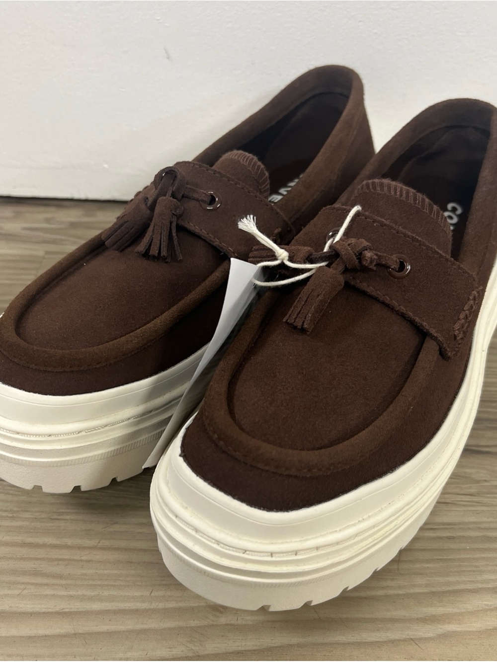 Converse CTAS Slip On Loafer Lugged Heel Platform Shoes Brown Women’s 7 A15552C